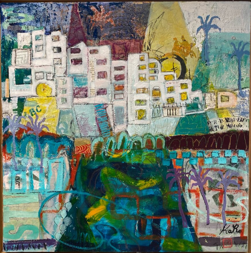 resort hip hotels palm trees tropics holiday atmosphere